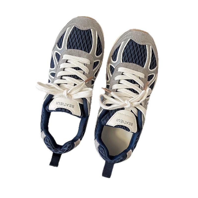Popular comfortable and versatile breathable mesh surface not stuffy feet casual shoes women's 2025 autumn new lightweight soft-soled running shoes