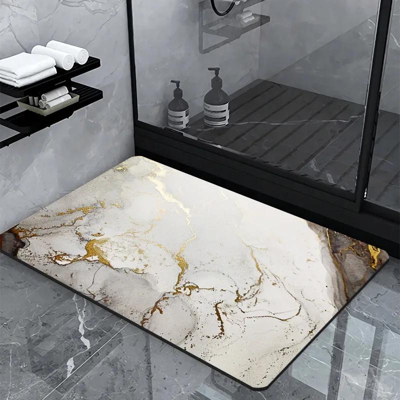 Ink Wash Painting Diatom Mud Entrance Door Mat Antislip Hallway Home Outdoor Kitchen Rug Bathroom Porch Floor Carpet Decorate