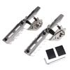 Paire de Repose-pieds Pliables pour Moto Supports de Repose-pieds Avant pour BMW R1200 GS Adventure LC R1250GS 2013- Tube 20mm-25mm Argenté
