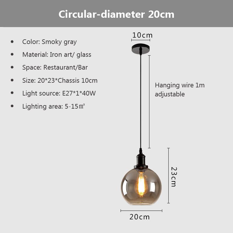 Nordic Hanging Loft Glasslustre Pendant Light E27/E26 for Kitchen Restaurant Bedroom Lamp Interior Decorative Pendant Light