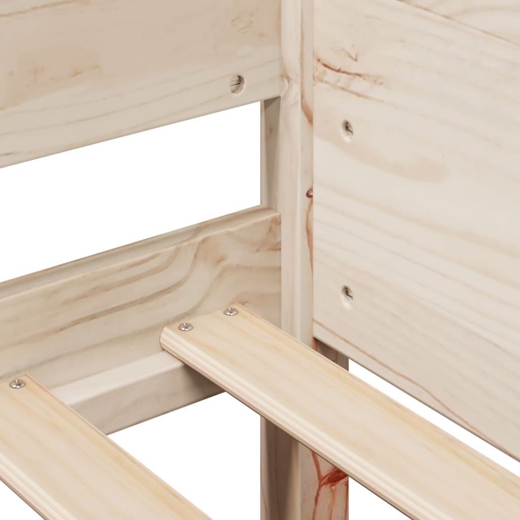 Solid Wood Bed Frame Without Mattress 80 X 200 Cm Pine Wood