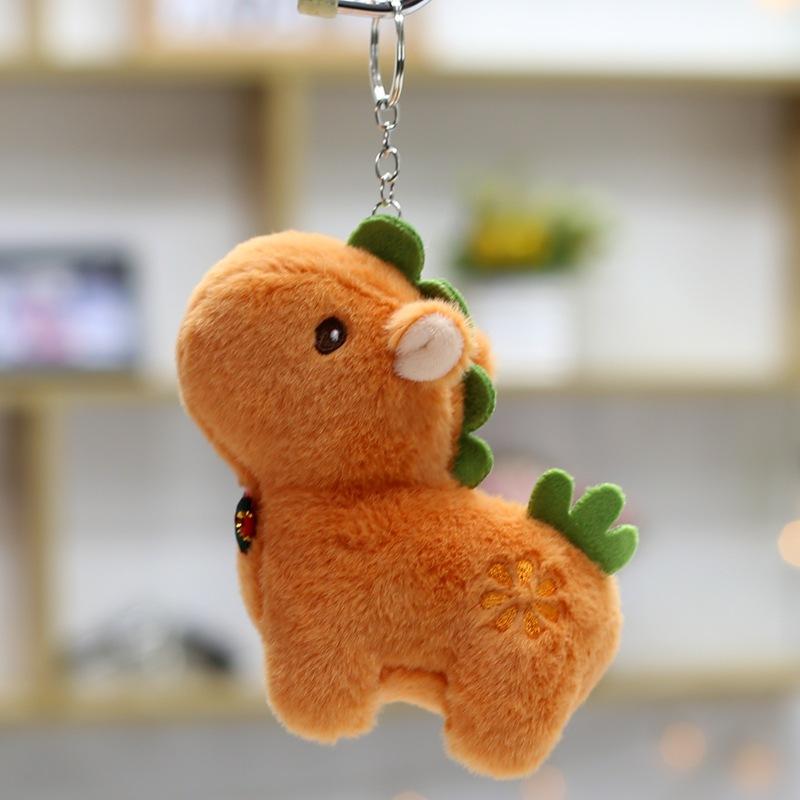 

Креативный кулон в виде пони с фруктами, плюшевая игрушка, куклы, трогательное маленькое подвесное украшение, брелок-кукла 12cm (steel ring buckle)