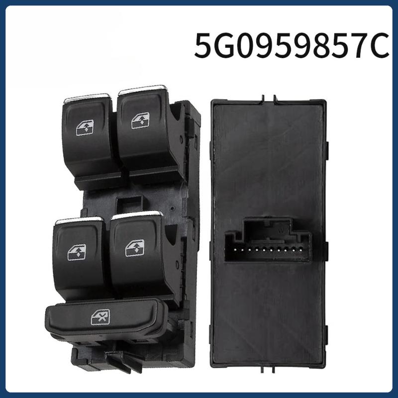 5G0959857D 5G0959857C For Seat Leon Chrome Master Window Lifter Switch For VW Golf MK7 Passat B8 Tiguan Touran chrome-5G0959857C