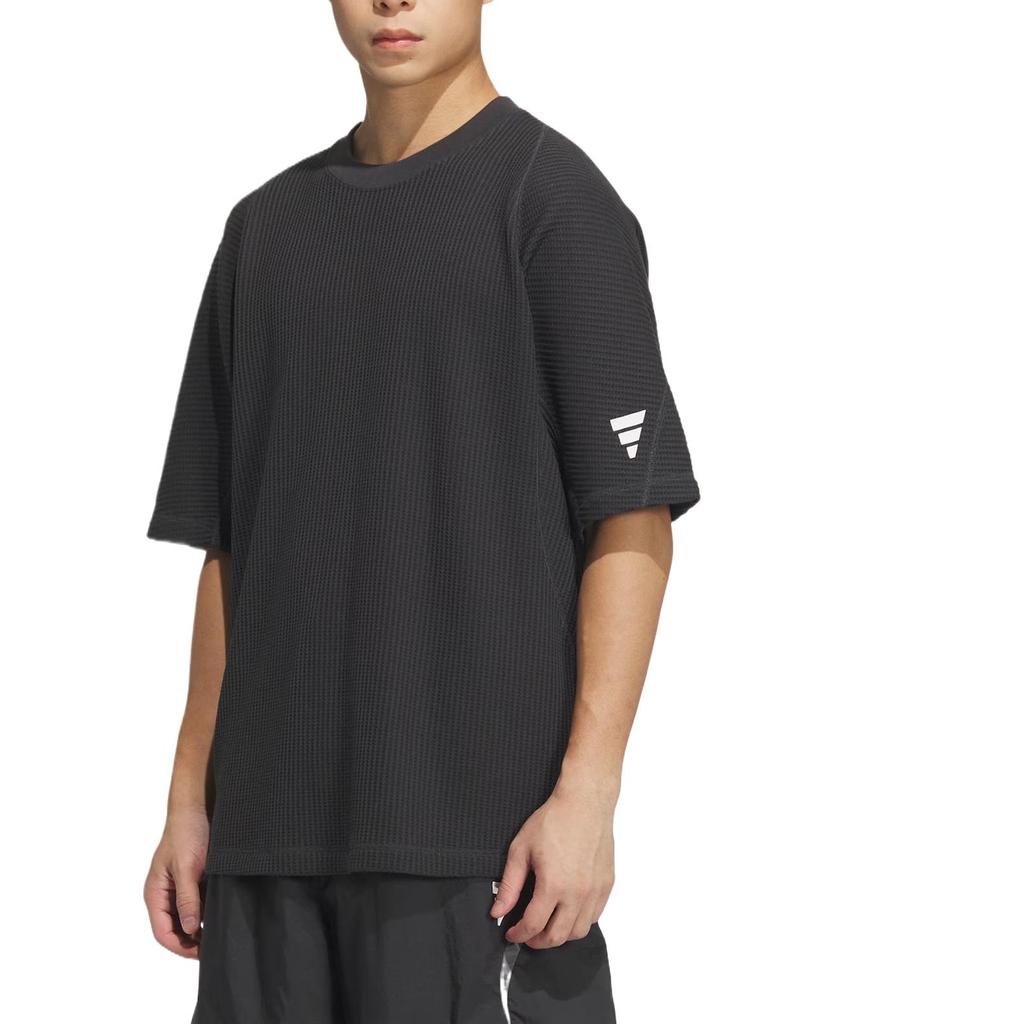 adidas Fos Short Sleeve Top Comfortable Fashionable Simple T-Shirt Men Tops Carbon-Black KB4610