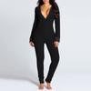 Women's Button-down Functional Buttoned Flap Adults Jumpsuit