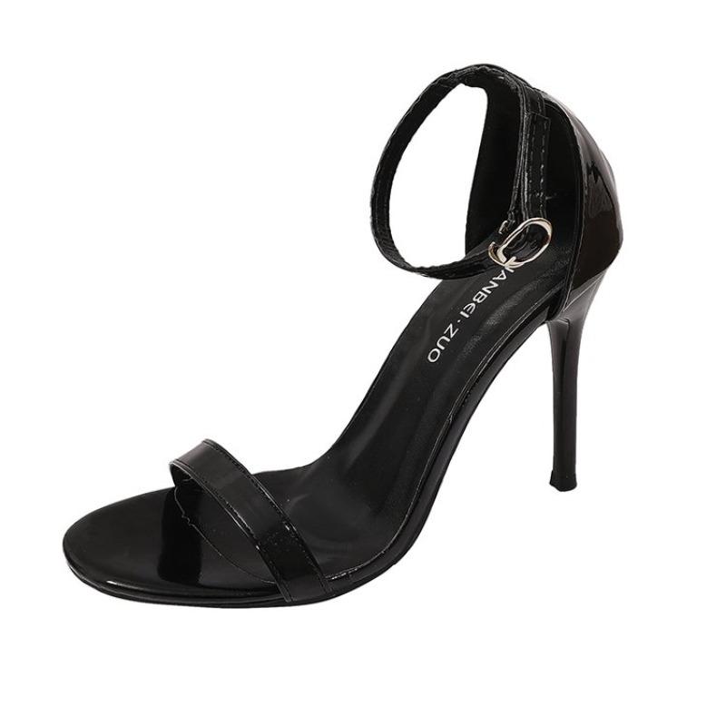 The New Simple High-heeled Sandals for Women All Match Slim and Sexy One-line Strap High Heels Shoes