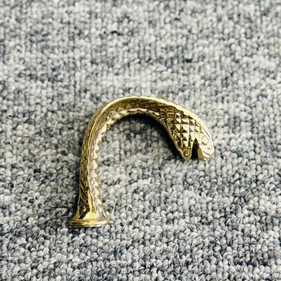 Victorian Style Brass Handle Walking Stick, Vintage Design Home Decor