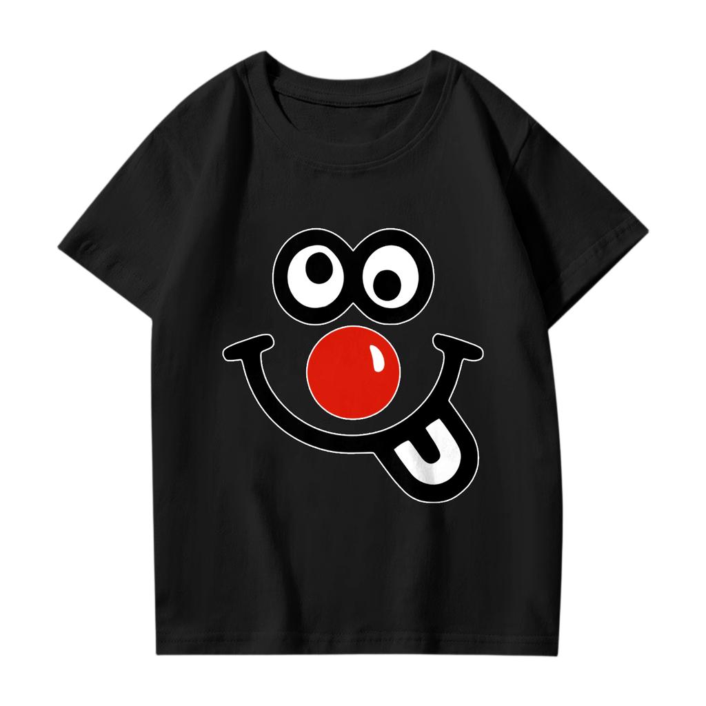 Modische Rundhals-Kurzarm-Arbeitskleidung bedruckte Oberteile für Kinder-Sommeroberteile