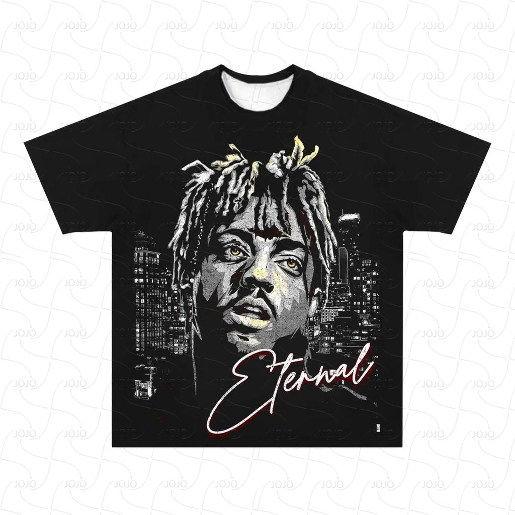 RIP Rapper Juice Wrld Retro Graphic T-Shirt Men's Hip Hop Clothing Y2k Unisex Fashion Oversize Ghetto Gangster Top Gift for Fan