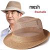 Men's Summer Breathable Mesh Straw Hats - Casual, Cool Outdoor Hats for Middle-Aged and Elderly