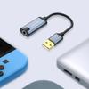 USB Sound Adapter External Stereo Sound Card with 3.5mm Headphone Microphone Port Suitable for PC Mobile Phone Laptop