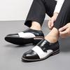 Spring New Large Size 48 Retro British Leather Shoes Personalized Buckle Dress Men's Business Casual Shoes Monk Shoes