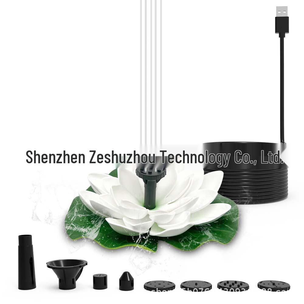 Floating Outdoor Solar Lotus Fountain for Pool or Garden