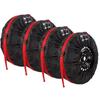 Waterproof Dustproof Tire Bags 4 Pieces Storage Covers for Tires Diameter Less Than 80 cm with Tightening Cord