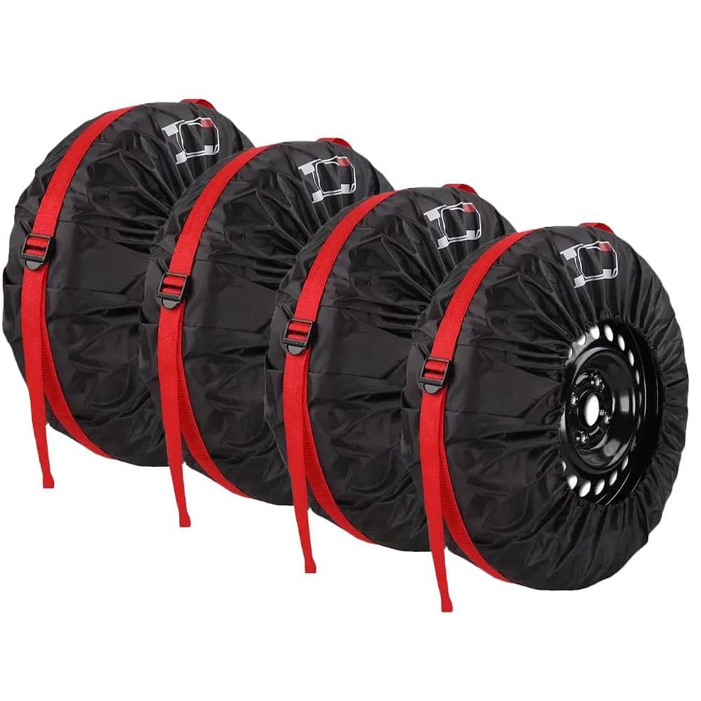 Waterproof Dustproof Tire Bags 4 Pieces Storage Covers for Tires Diameter Less Than 80 cm with Tightening Cord