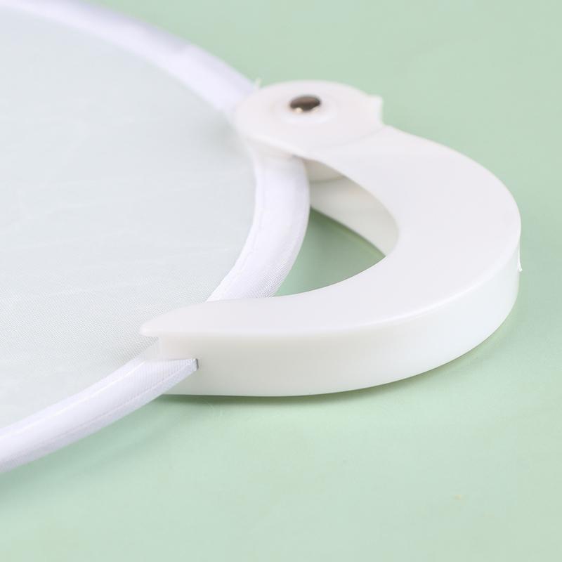 1Pc Portable Foldable Blank Round Fans Simple Summer Mini Handheld Fan Decoration Crafts Diy Dance Painting Decorative Fan