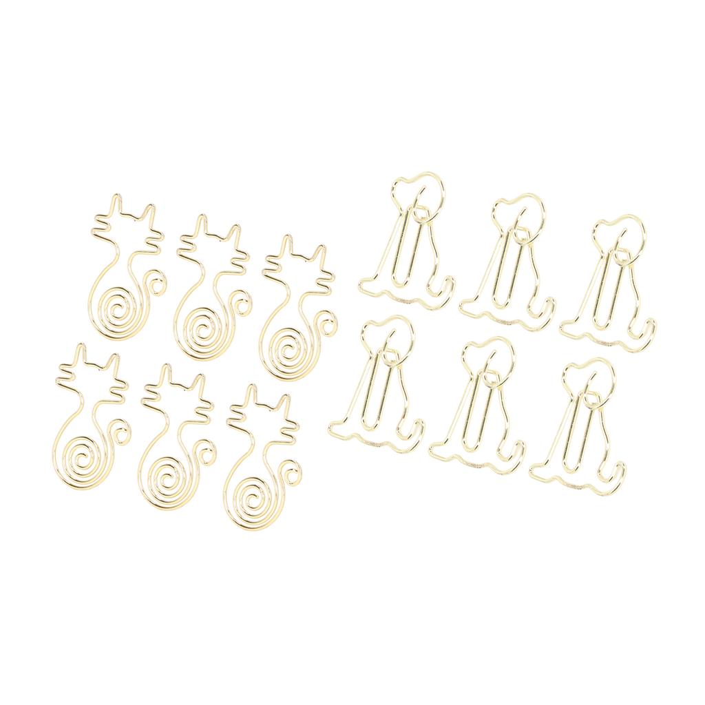 100Pcs Gold Paper Clips Metal Rustproof Plating Process Gold Fadeless Widely Used Cute Paper Clips f