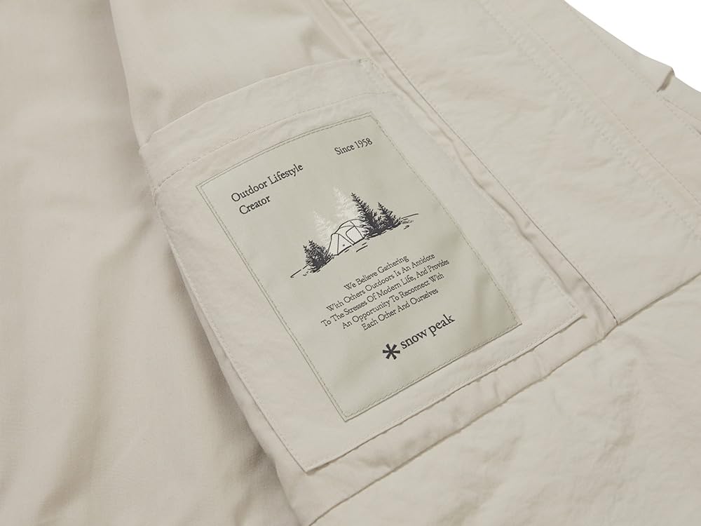 Snow Peak Polywasher Hood Windbreaker Light Beige Outer Size L Wmn's GS-S25FWFWB67 Women's Jacket,