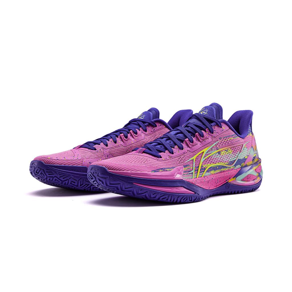 Li Ning Blade 6 V2 Basketball Shoes Unisex Sneaker Fluorescent-Pink Purple Red ABAV087-32