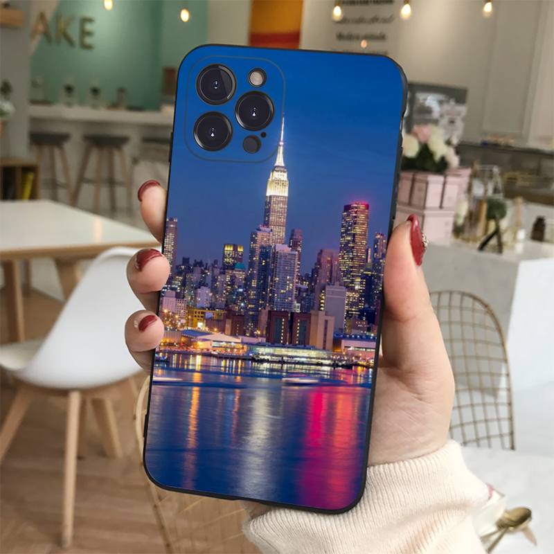 New York City Times Square Phone Case For iPhone 14 11 12 13 Mini Pro Max 8 7 6 6S Plus X SE 2020 XR XS Funda Case