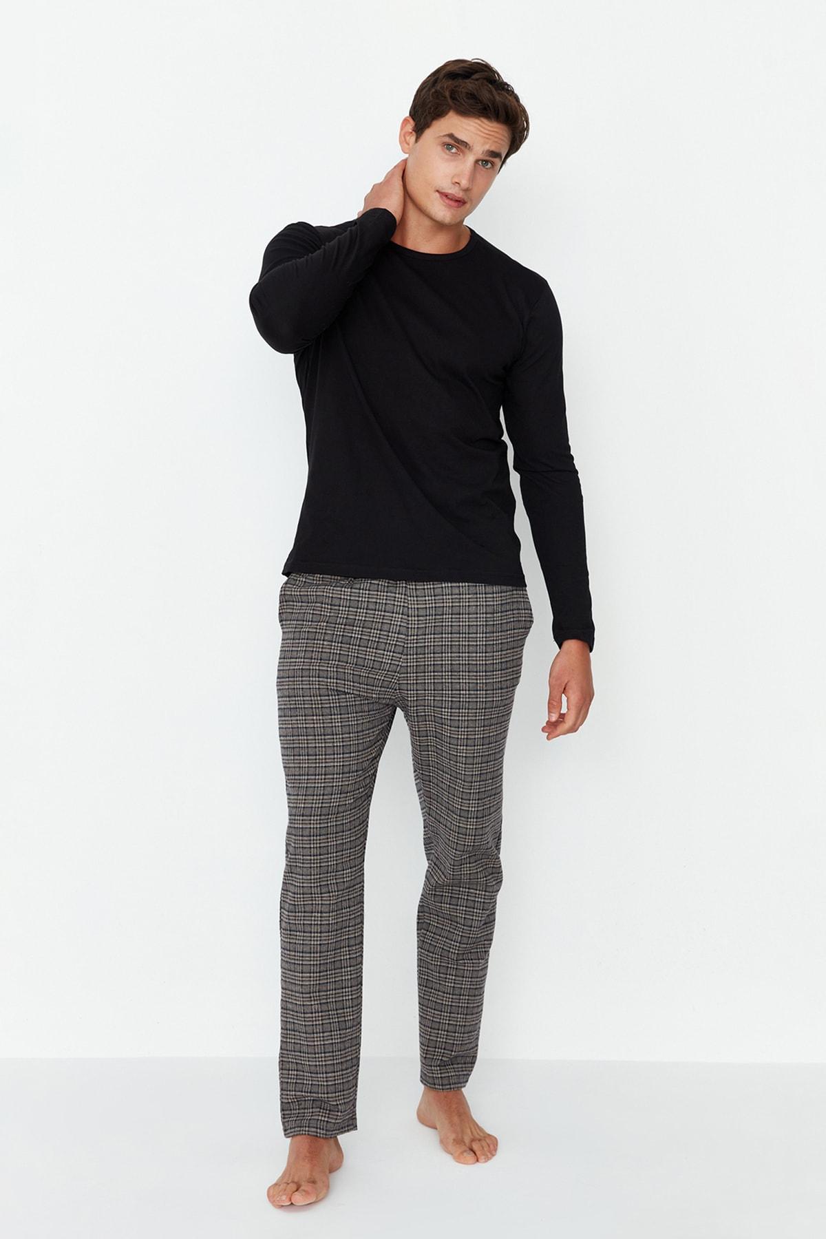 

Пижамный Комплект - Черный - Плед