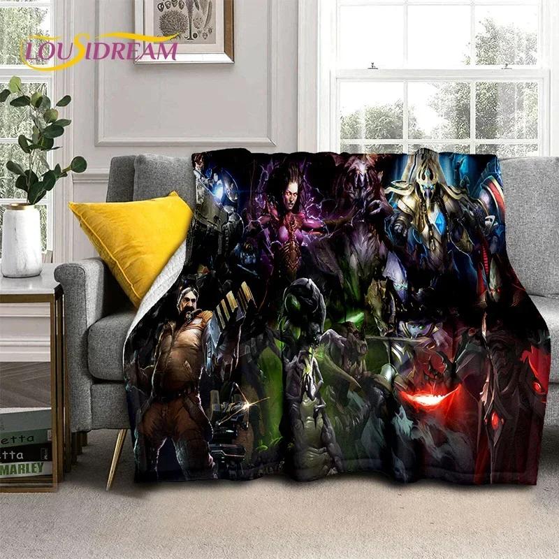 3D StarCraft Classic Game Gamer Blanket,Soft Throw Blanket for Home Bedroom Bed Sofa Picnic Travel Office Rest Cover Blanket Kid
