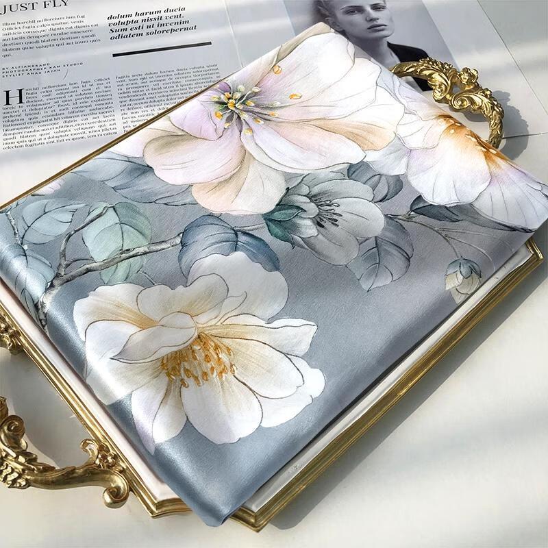 HANDUNYOU Floral Faux Silk Scarf Gift Set