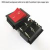 KCD4 Rocker Switch: 4/6 Pins, 2/3 Positions, Illuminated, 25x31mm, 16A 250V Power Button