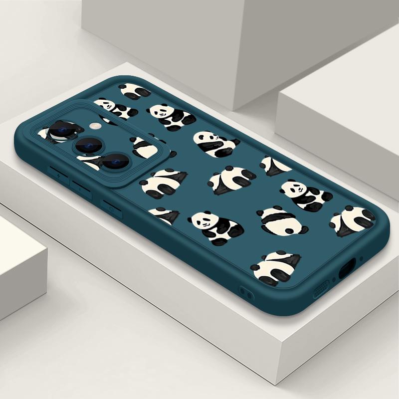 Lovely Baby Panda Print Case For Samsung S26 S25 Ultra S24 S23 S22 Plus S21 FE A15 A16 A17 A35 A36 A37 A54 A55 A56 A57 5G Shockproof Bumper Cover