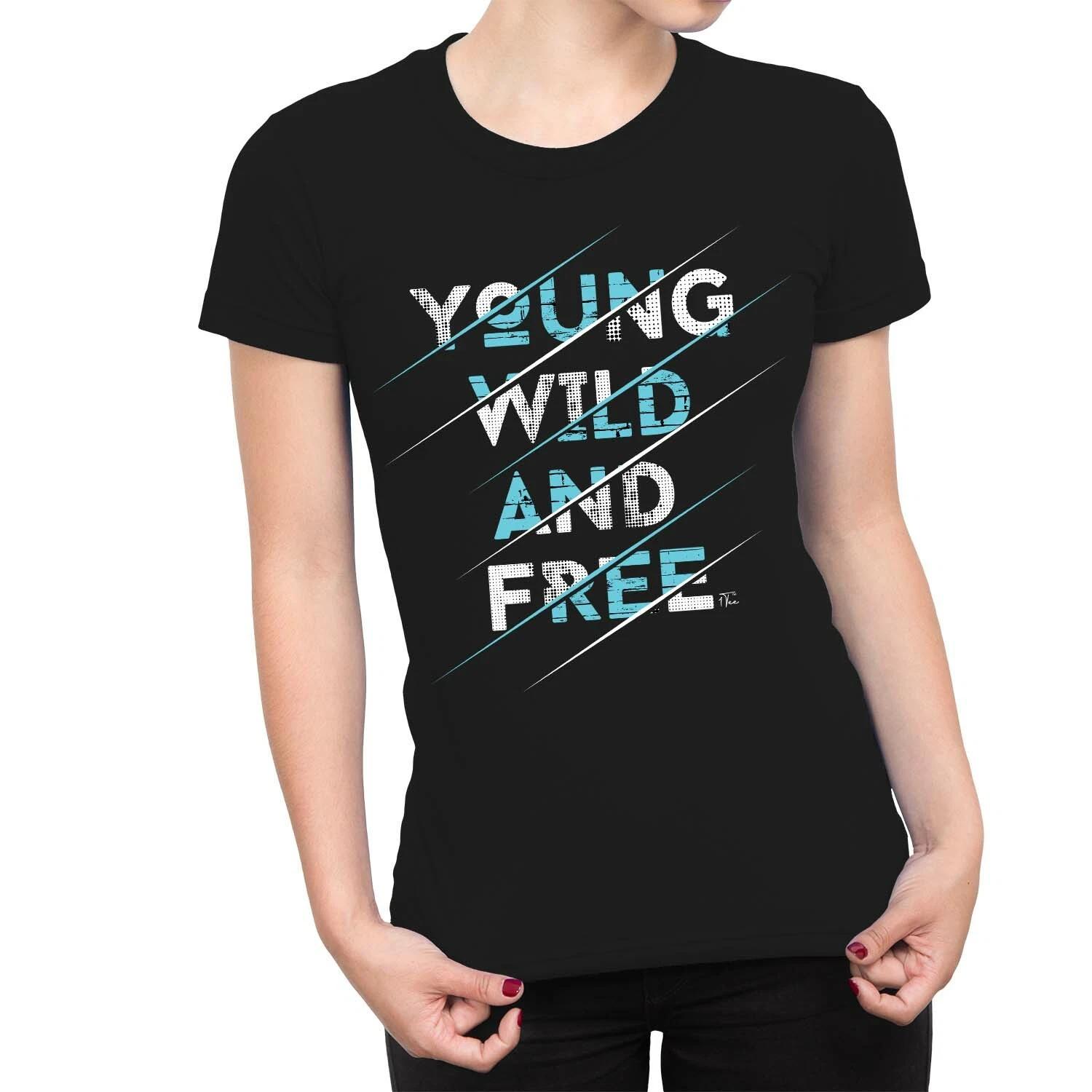 1Tee Womens Young, Wild and Free T-Shirt XXXXL