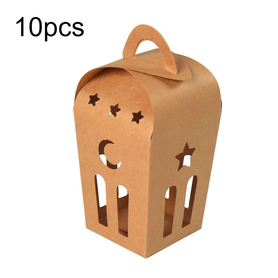 

10/20pcs Eid Gift Box | Star and Moon Cut-Out Design Foldable Paper Boxes for Birthday,Wedding,Party Favors ,Fantasy Theme