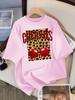 Leopard Cherry Creative Design Womens Tee Shirts Cotton Casual T Shirt Summer O-Neck Streetwear Soft Oversized Short Sleeve
