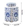 Porcelain Temple Jar Ceramic Ginger Jar Porcelain Food Storage Jar Flower Vase for Home Decor