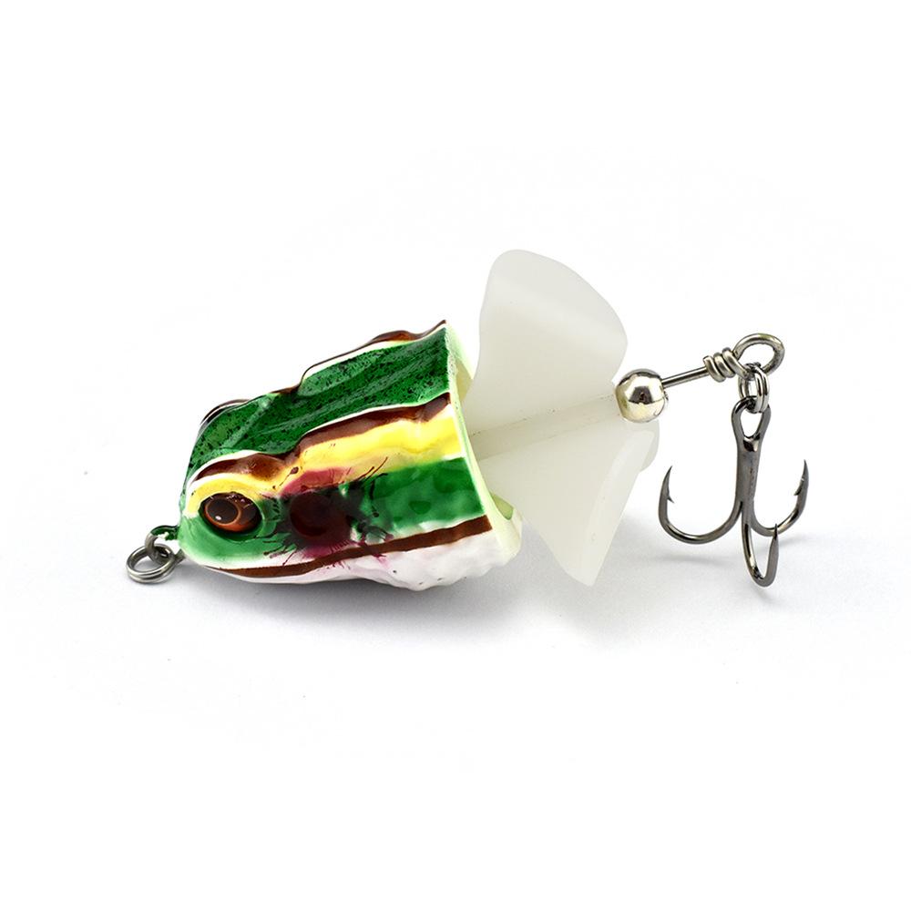 Simulation Frog With Rotating Piece Half Frog Head Water Surface Series Luya Frog