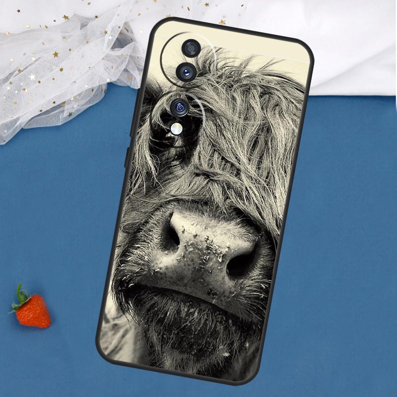 Cute Highland Cow Case For Honor Magic 8 7 5 6 Pro 200 400 50 70 90 Lite Win RT X8c X8b X9a X9b X9c X9d Cover