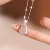 Clear White Chalcedony Gourd Sterling Silver S925 Necklace Autumn and Winter New Chinese Premium Light Luxury 2026