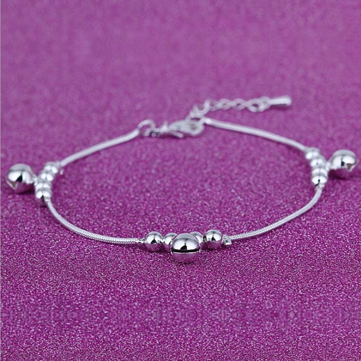 

Simple fashion silver bracelet women s sweet bell versatile bracelet jewelry niche accessories girlfriend gift
