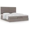 Cadre-lit avec matelas - Maison Exclusive - Taupe ottoman - Matelas 180x200 ressorts ensachés - Rangement hydraulique