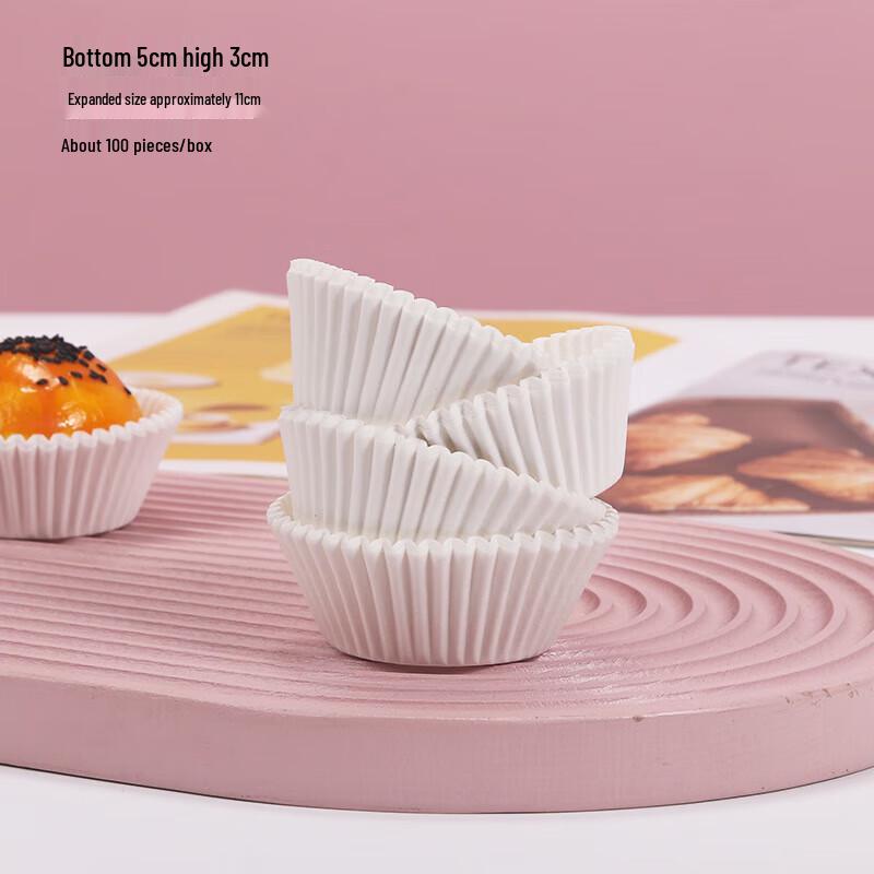 Round White Paper Baking Cups