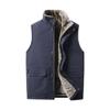 Autumn Winter Men Plush Vest V-neck Sleeveless Fleece Male Coat Solid Color Single-breasted Comfortable Man Waistcoat