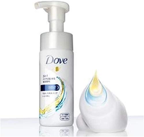 Dove 3-in-1 Makeup Remover Foaming Facial Cleanser with Pump + Refills (135ml + 2 X 120ml) with Leaflet