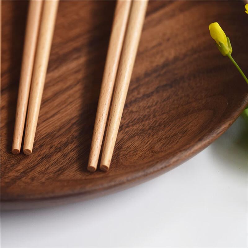 Japanese Style Natural Beechwood Chopsticks (10 Pairs)