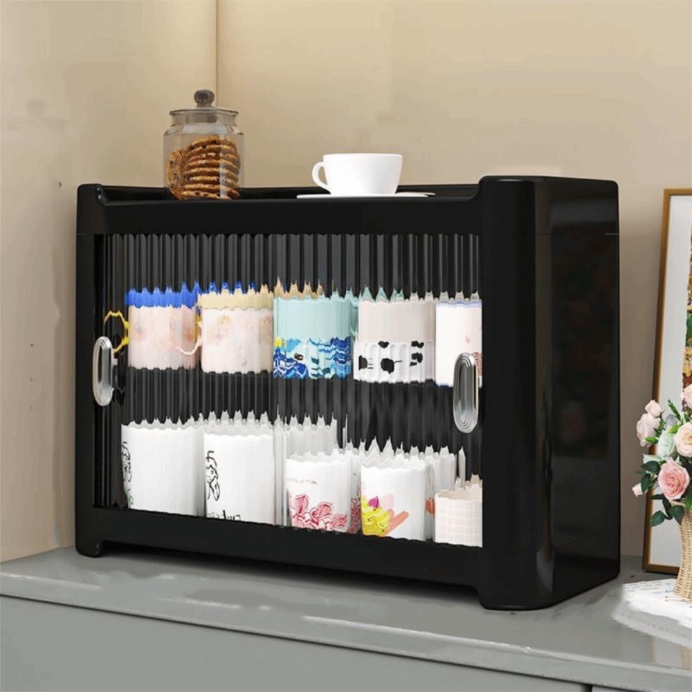 Dust-Proof Cup Storage Box Space Saving Kitchen Organizer Light Luxury Water Cup Holder  Kitchen