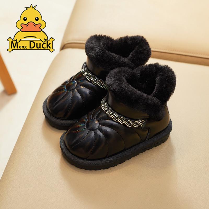 Girls 2025 Winter Snow Boots with Velvet-Cuffed, Thick Terry Cotton; Warm TPR Sole for Little and Big Kids. Wholesale: 100+ Pairs