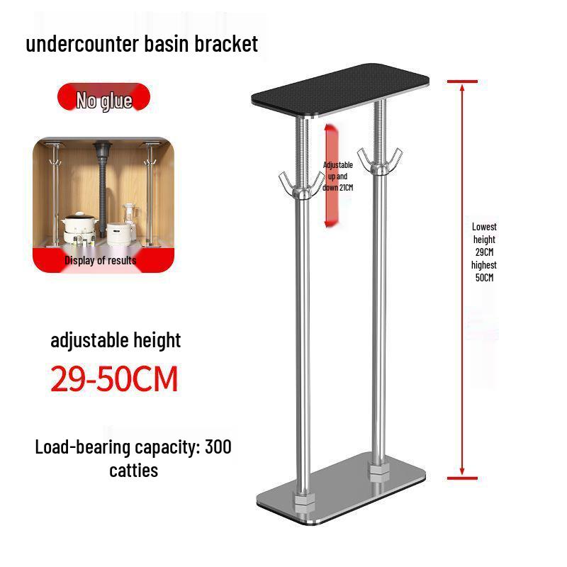 Teleskopische Unterschrank-Spülbecken-Stützstange - Kein Bohren erforderlich