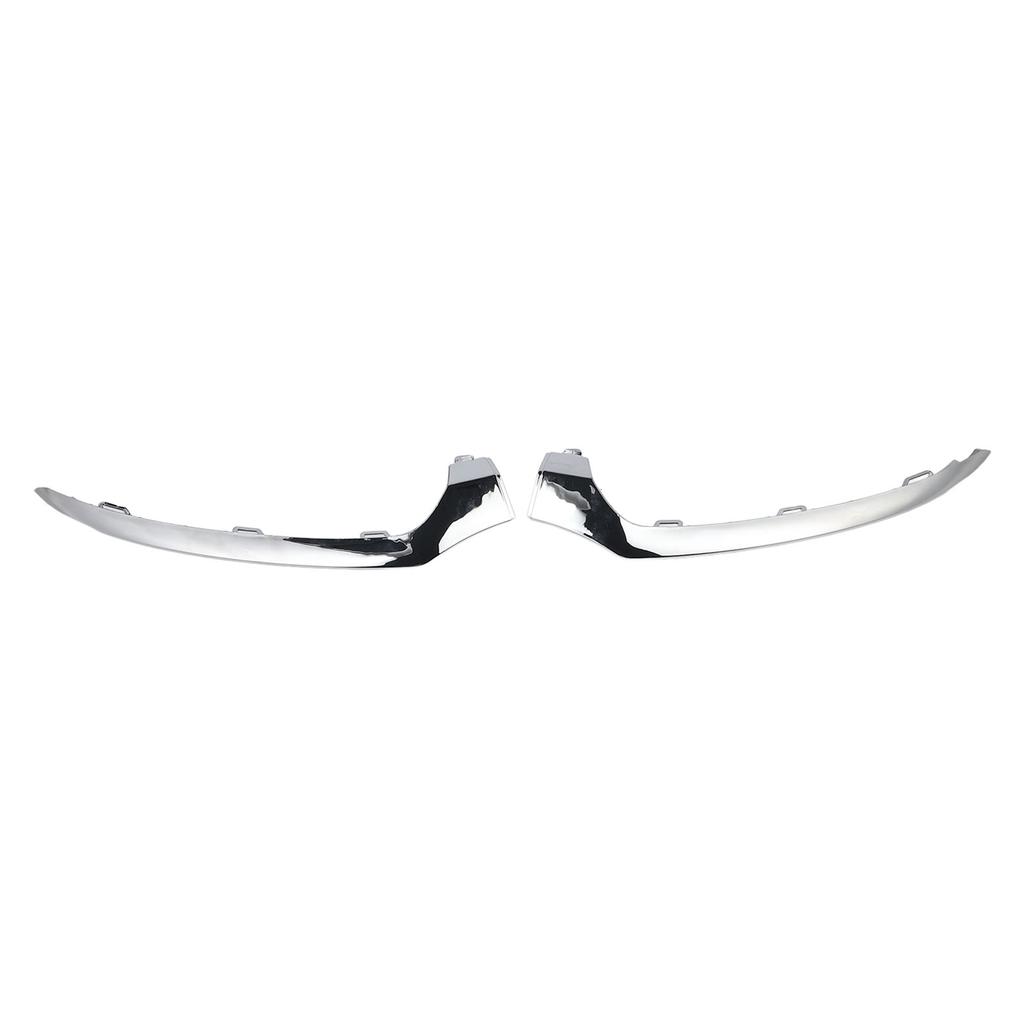 2PCS Chrome Front Bumper Lower Trim 2058851374 Replacement for Benz C‑Class W205 C205 A205 S205