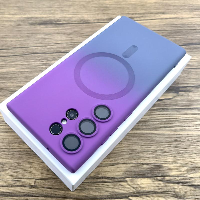 Gradient Silicone Case For Samsung Galaxy S25 S24 S23 S22 S21 S20 Ultra Plus FE Note 20 10 S 24 23 22 For Magsafe Charge Covers