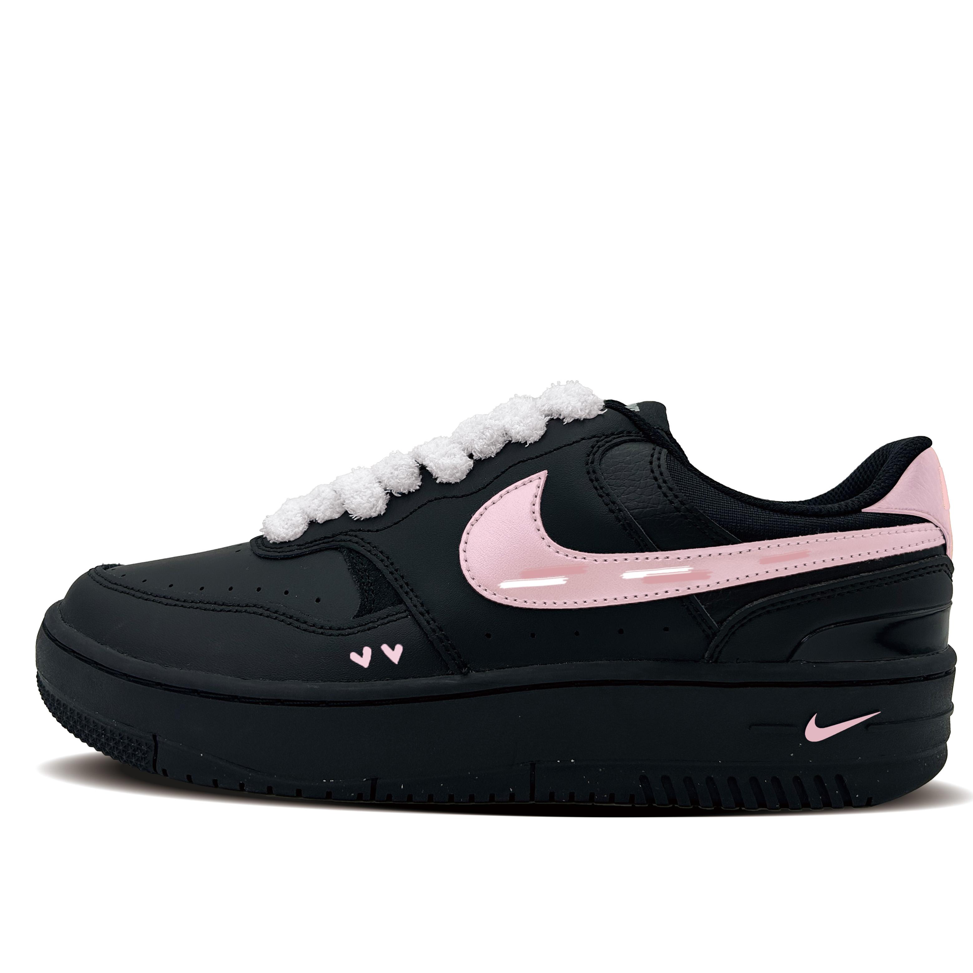 

Nike Gamma Force Heart Chocolate Synthetic Leather Abrasion Resistant Low top Skateboard Shoes Women s Black HQ1674-001(team-1081) 37.5