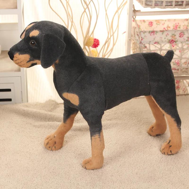 Baby Plush Toy Stuffed Toy Simulation Standing Black Dog Stuffed Animal Toy Super Realistic Dog Toy Child Gift Photography Props