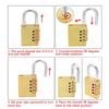 Brass Mini 3/4 Digits Number Code Lock Combination Padlock Pad Lock Resettable For Travelling Bag Door Cabinet